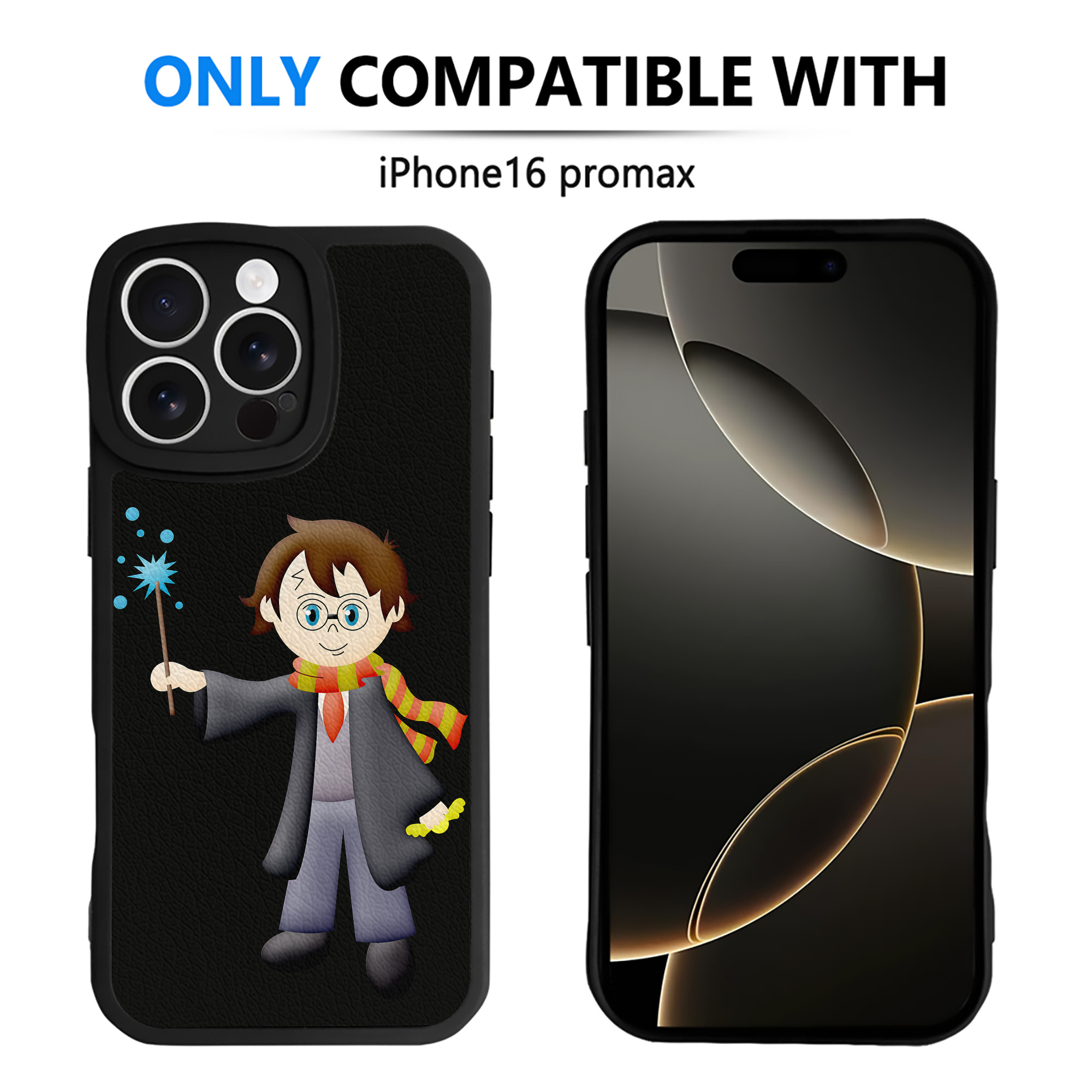 （画像用） Harry Potter ハリー・ポッターシリーズ 【iPhone 16シリーズ対応】シリコンスマホケース（レザー調） 材質：シリコン